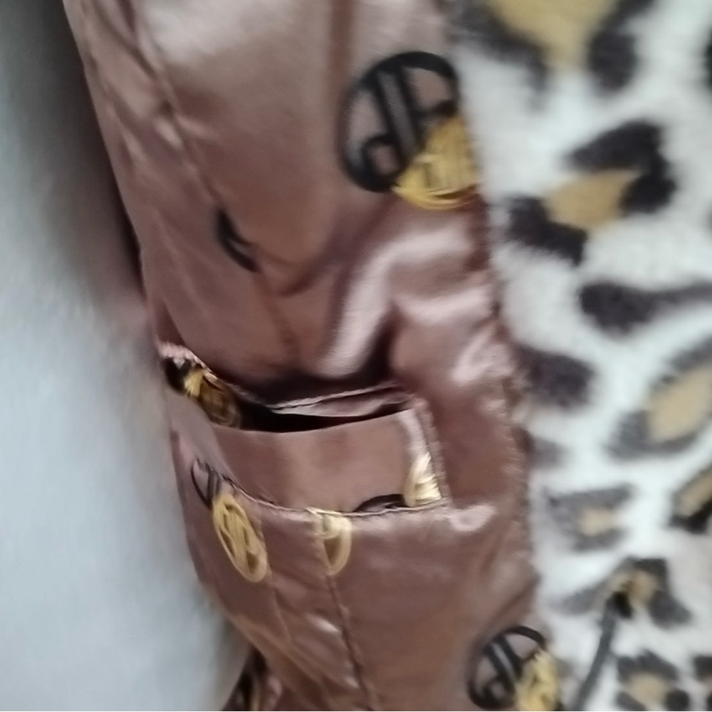 Dennis Basso Animal Print Teddy Jacket - Picture 12 of 13